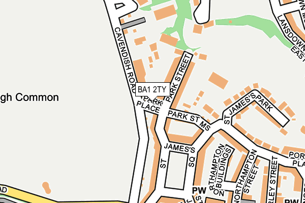 BA1 2TY map - OS OpenMap – Local (Ordnance Survey)