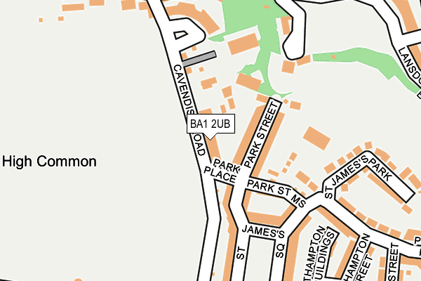 BA1 2UB map - OS OpenMap – Local (Ordnance Survey)