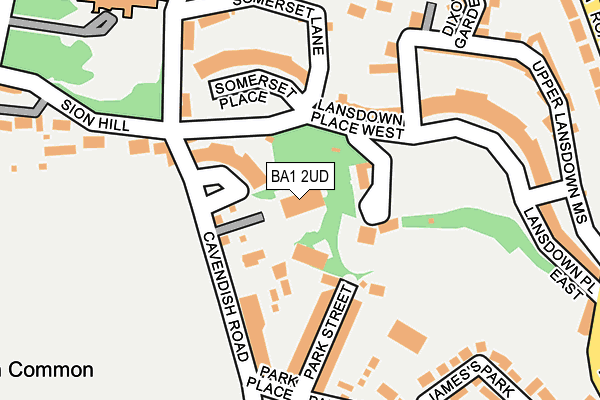 BA1 2UD map - OS OpenMap – Local (Ordnance Survey)