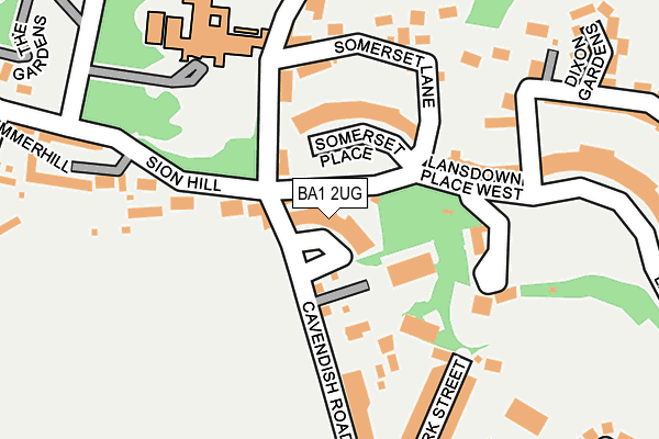 BA1 2UG map - OS OpenMap – Local (Ordnance Survey)