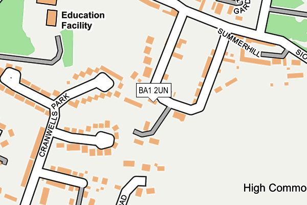 BA1 2UN map - OS OpenMap – Local (Ordnance Survey)