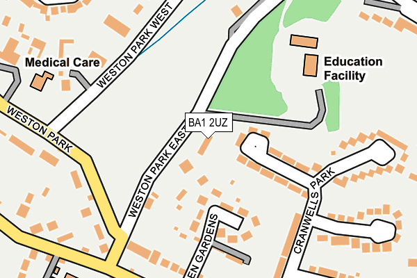 BA1 2UZ map - OS OpenMap – Local (Ordnance Survey)