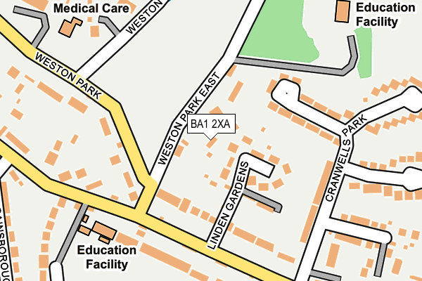 BA1 2XA map - OS OpenMap – Local (Ordnance Survey)