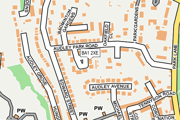 BA1 2XE map - OS OpenMap – Local (Ordnance Survey)