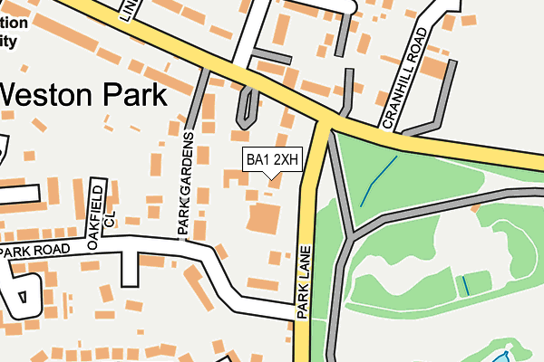 BA1 2XH map - OS OpenMap – Local (Ordnance Survey)