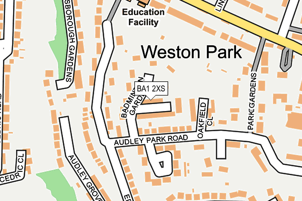 BA1 2XS map - OS OpenMap – Local (Ordnance Survey)