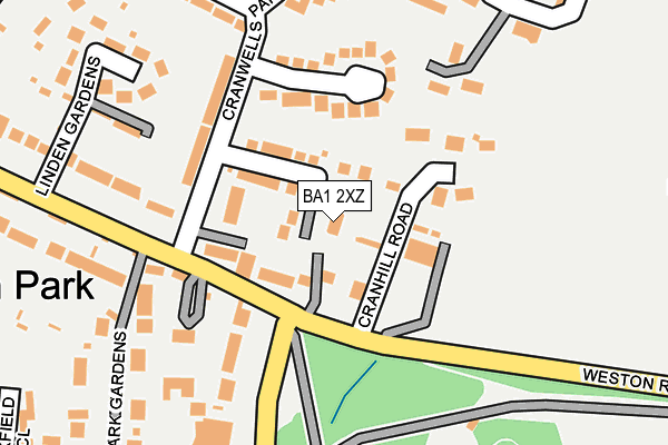 BA1 2XZ map - OS OpenMap – Local (Ordnance Survey)