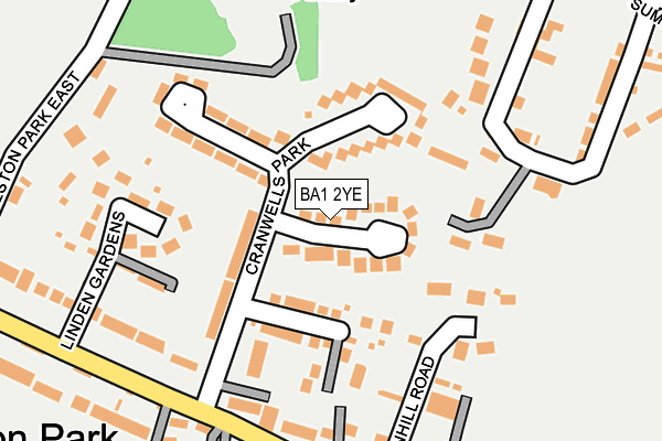 BA1 2YE map - OS OpenMap – Local (Ordnance Survey)