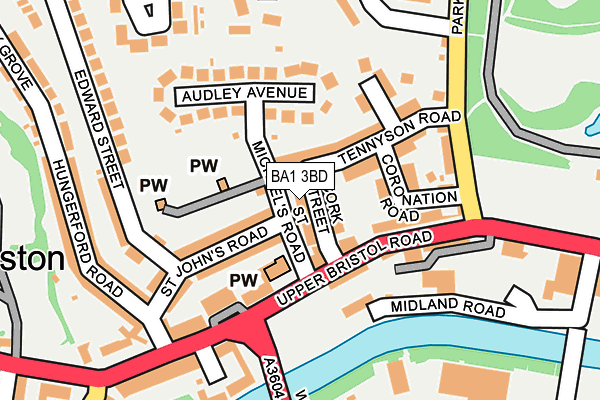 BA1 3BD map - OS OpenMap – Local (Ordnance Survey)