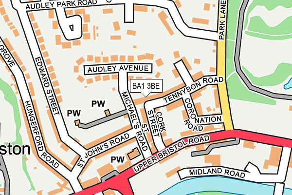 BA1 3BE map - OS OpenMap – Local (Ordnance Survey)