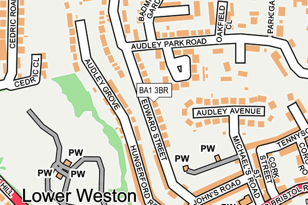 BA1 3BR map - OS OpenMap – Local (Ordnance Survey)