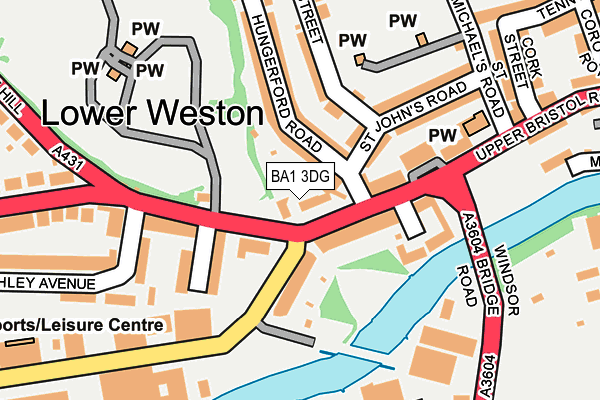 BA1 3DG map - OS OpenMap – Local (Ordnance Survey)