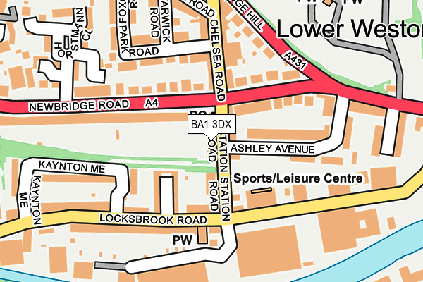 BA1 3DX map - OS OpenMap – Local (Ordnance Survey)