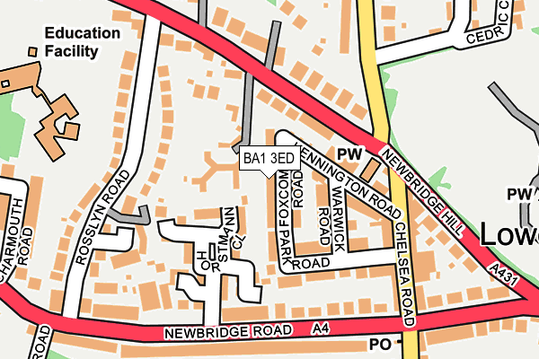 BA1 3ED map - OS OpenMap – Local (Ordnance Survey)