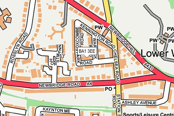 BA1 3EE map - OS OpenMap – Local (Ordnance Survey)