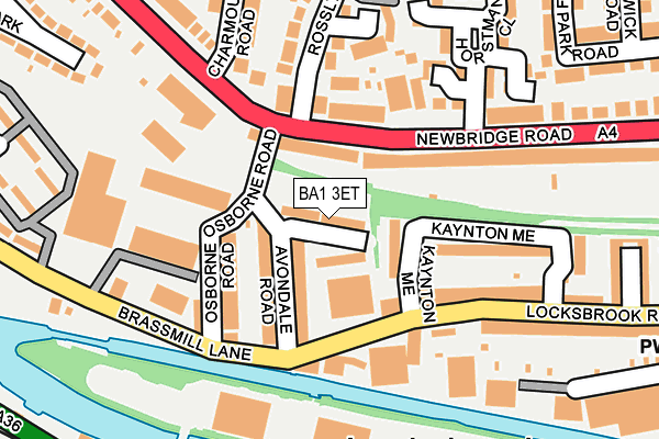 BA1 3ET map - OS OpenMap – Local (Ordnance Survey)