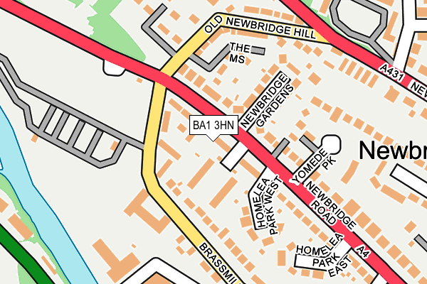 BA1 3HN map - OS OpenMap – Local (Ordnance Survey)