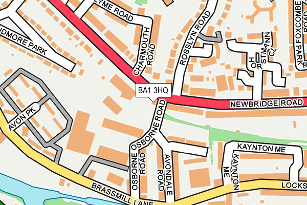 BA1 3HQ map - OS OpenMap – Local (Ordnance Survey)