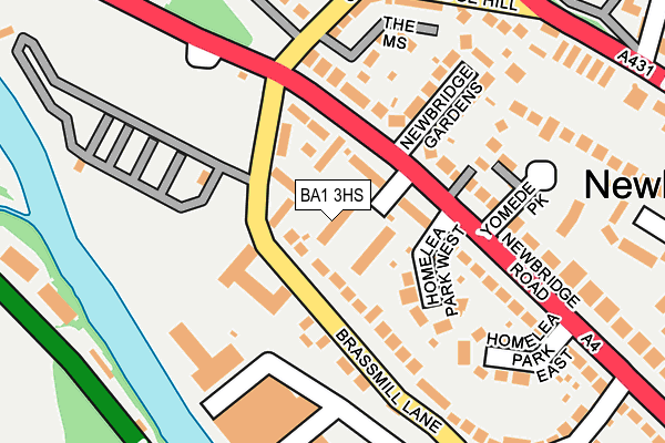 BA1 3HS map - OS OpenMap – Local (Ordnance Survey)