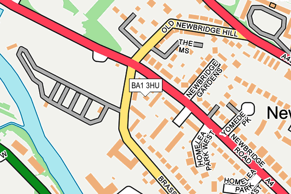 BA1 3HU map - OS OpenMap – Local (Ordnance Survey)