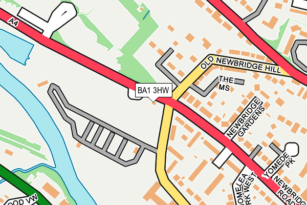 BA1 3HW map - OS OpenMap – Local (Ordnance Survey)