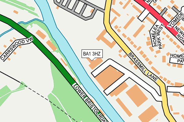 BA1 3HZ map - OS OpenMap – Local (Ordnance Survey)