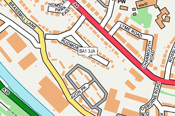 BA1 3JA map - OS OpenMap – Local (Ordnance Survey)