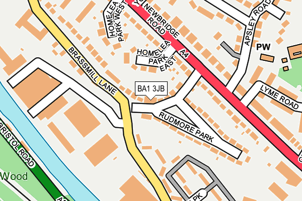 BA1 3JB map - OS OpenMap – Local (Ordnance Survey)