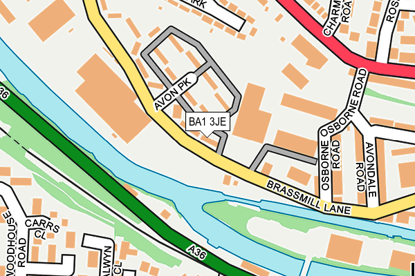 BA1 3JE map - OS OpenMap – Local (Ordnance Survey)