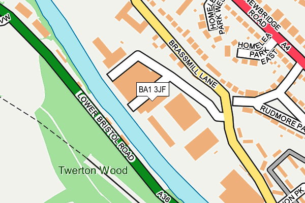 BA1 3JF map - OS OpenMap – Local (Ordnance Survey)