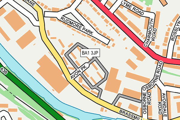 BA1 3JP map - OS OpenMap – Local (Ordnance Survey)