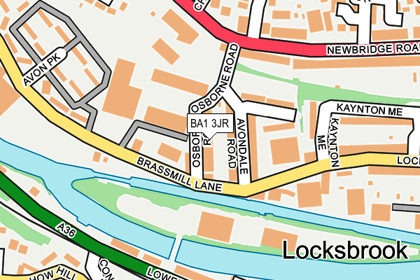 BA1 3JR map - OS OpenMap – Local (Ordnance Survey)