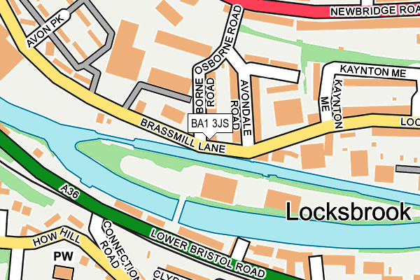 BA1 3JS map - OS OpenMap – Local (Ordnance Survey)