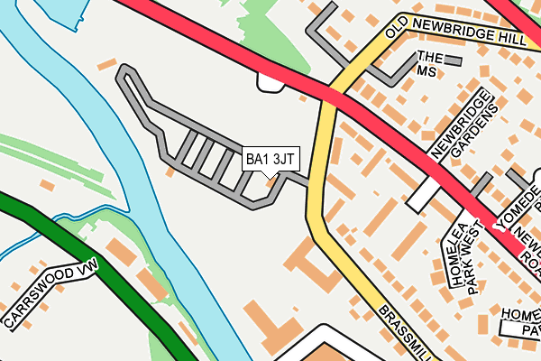 BA1 3JT map - OS OpenMap – Local (Ordnance Survey)