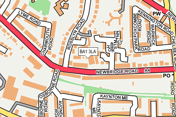 BA1 3LA map - OS OpenMap – Local (Ordnance Survey)