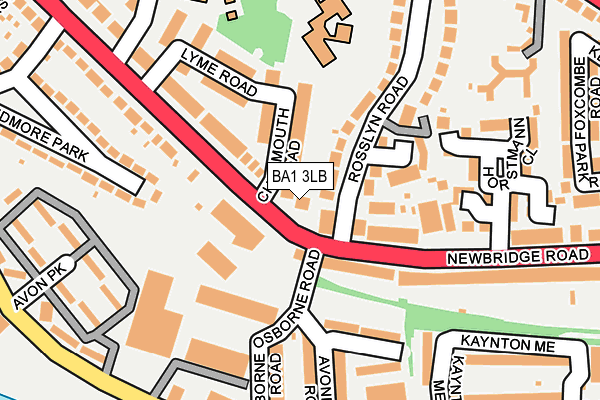 BA1 3LB map - OS OpenMap – Local (Ordnance Survey)