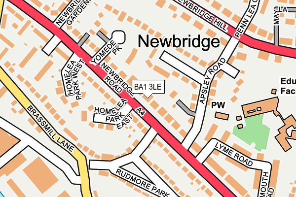 BA1 3LE map - OS OpenMap – Local (Ordnance Survey)