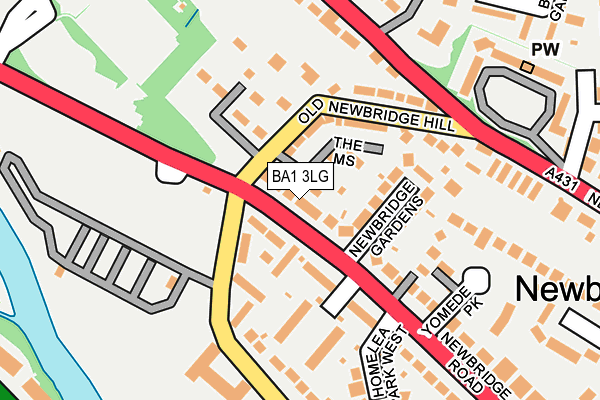 BA1 3LG map - OS OpenMap – Local (Ordnance Survey)