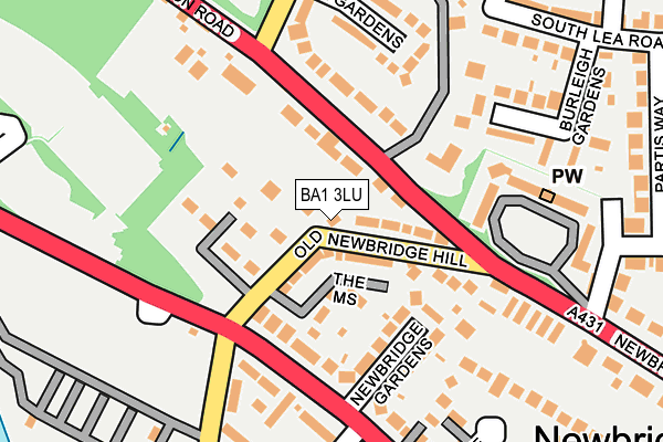 BA1 3LU map - OS OpenMap – Local (Ordnance Survey)