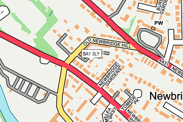 BA1 3LY map - OS OpenMap – Local (Ordnance Survey)