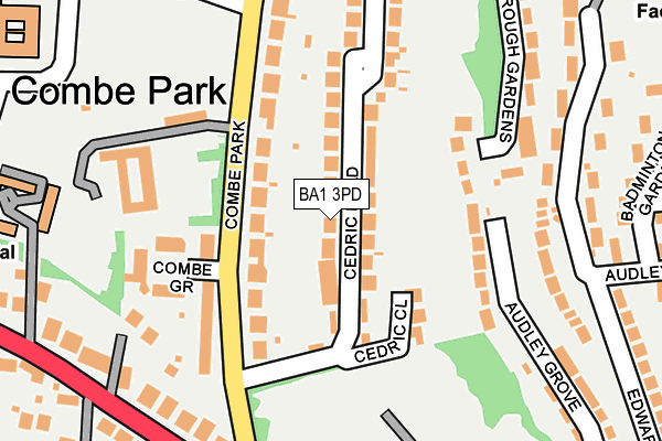 BA1 3PD map - OS OpenMap – Local (Ordnance Survey)
