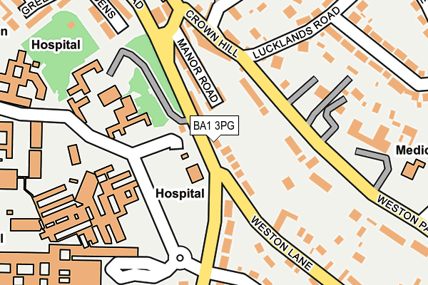 BA1 3PG map - OS OpenMap – Local (Ordnance Survey)