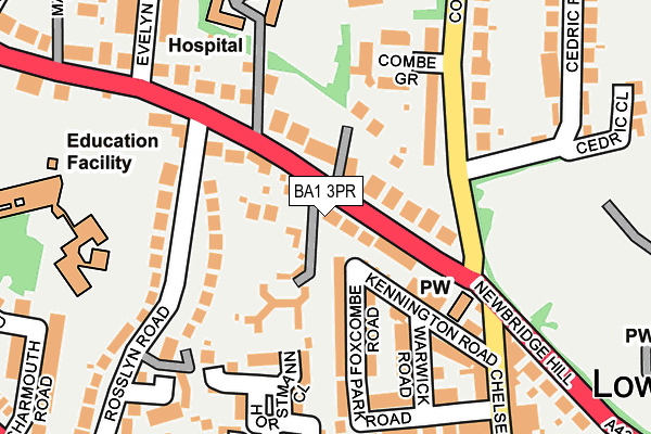BA1 3PR map - OS OpenMap – Local (Ordnance Survey)