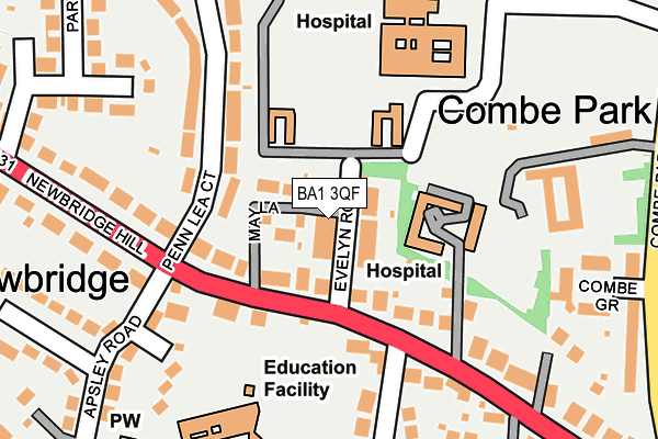 BA1 3QF map - OS OpenMap – Local (Ordnance Survey)