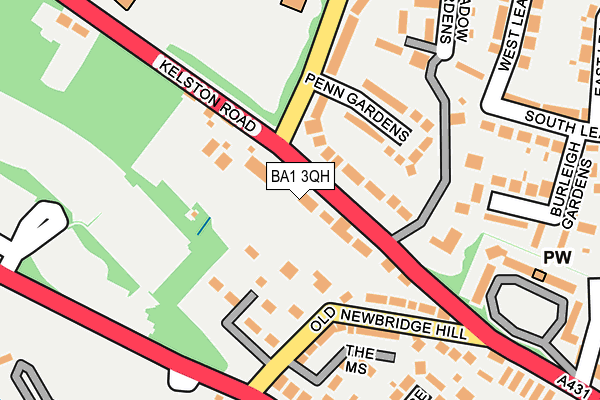 BA1 3QH map - OS OpenMap – Local (Ordnance Survey)