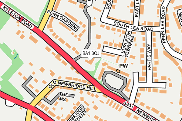 BA1 3QJ map - OS OpenMap – Local (Ordnance Survey)