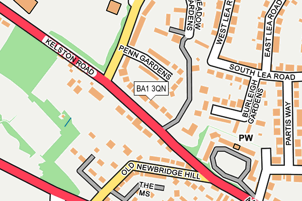 BA1 3QN map - OS OpenMap – Local (Ordnance Survey)