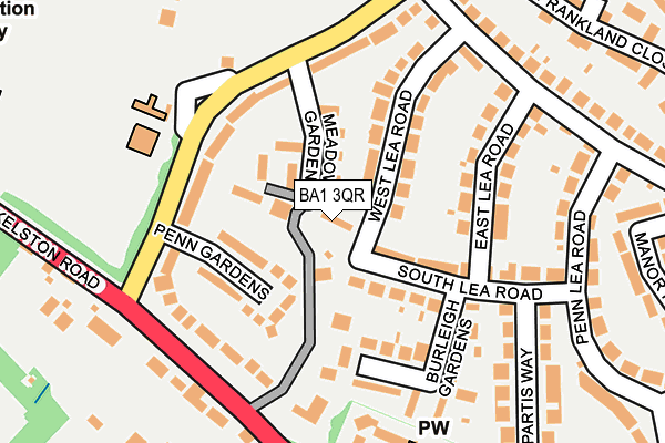 BA1 3QR map - OS OpenMap – Local (Ordnance Survey)