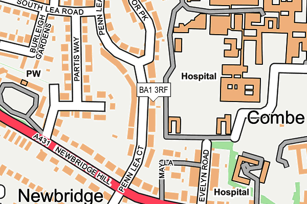 BA1 3RF map - OS OpenMap – Local (Ordnance Survey)