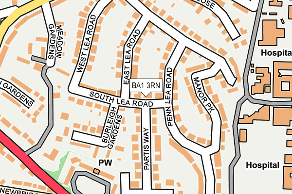BA1 3RN map - OS OpenMap – Local (Ordnance Survey)